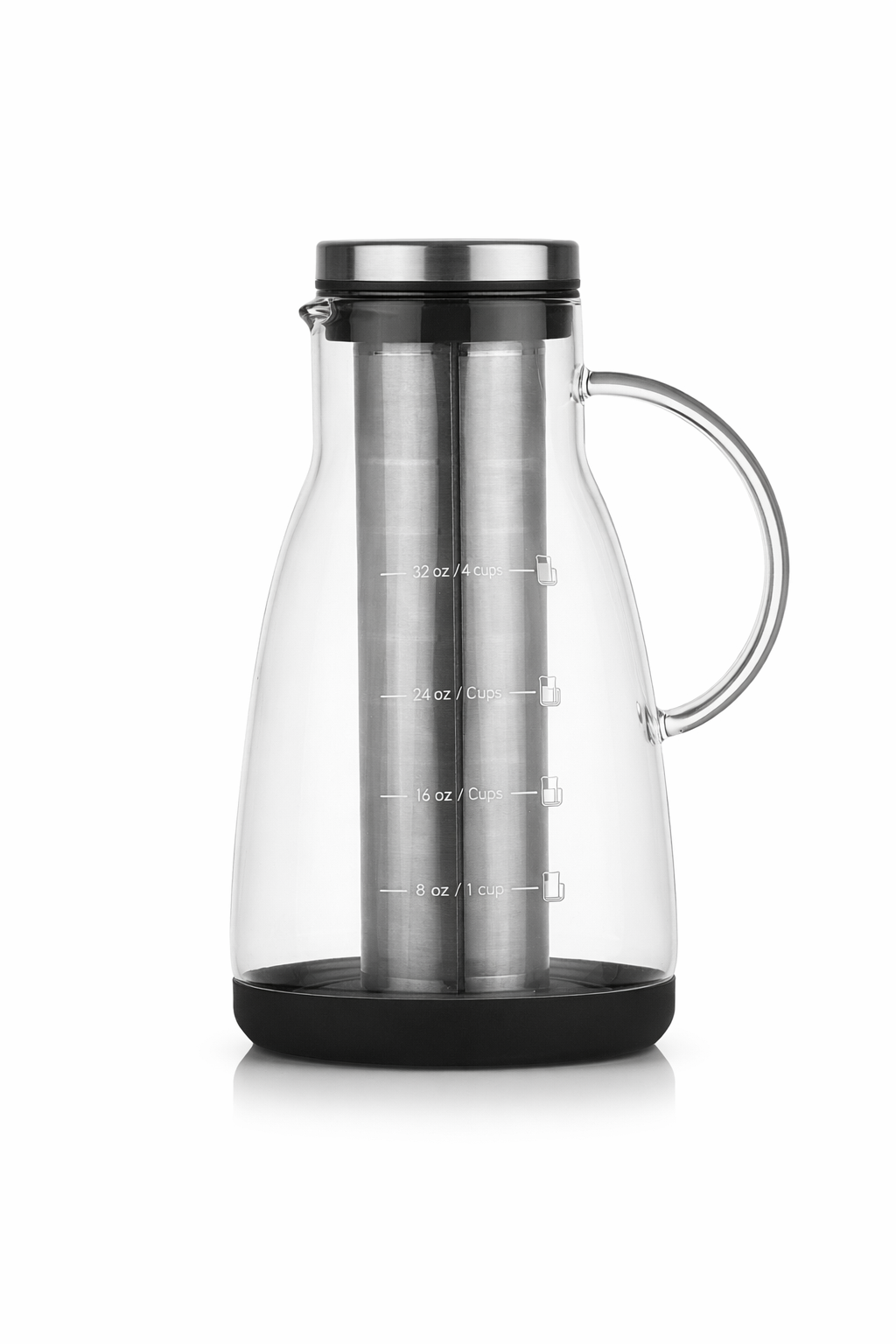 Silicone Lid Base Cold Brew Coffee Maker Glass